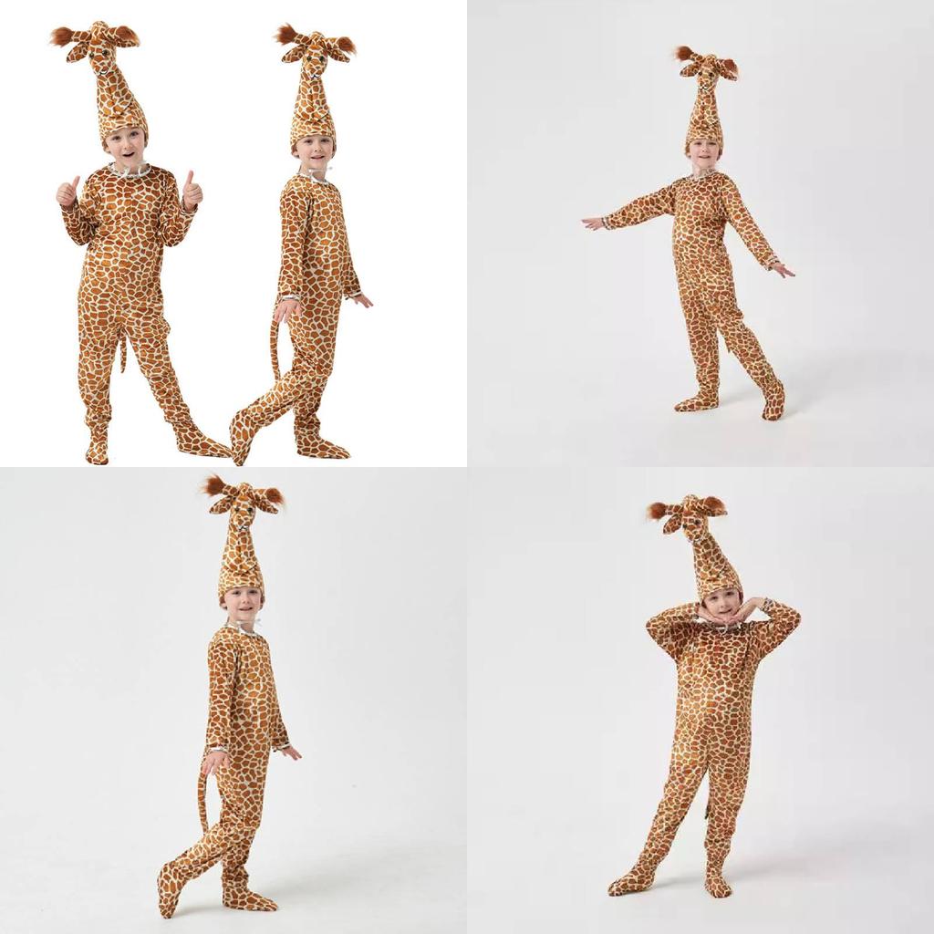 Fun Animal-themed Kids Giraffe Reindeer Rabbit Cosplay Halloween Outfit Ideal For Boys And Girls