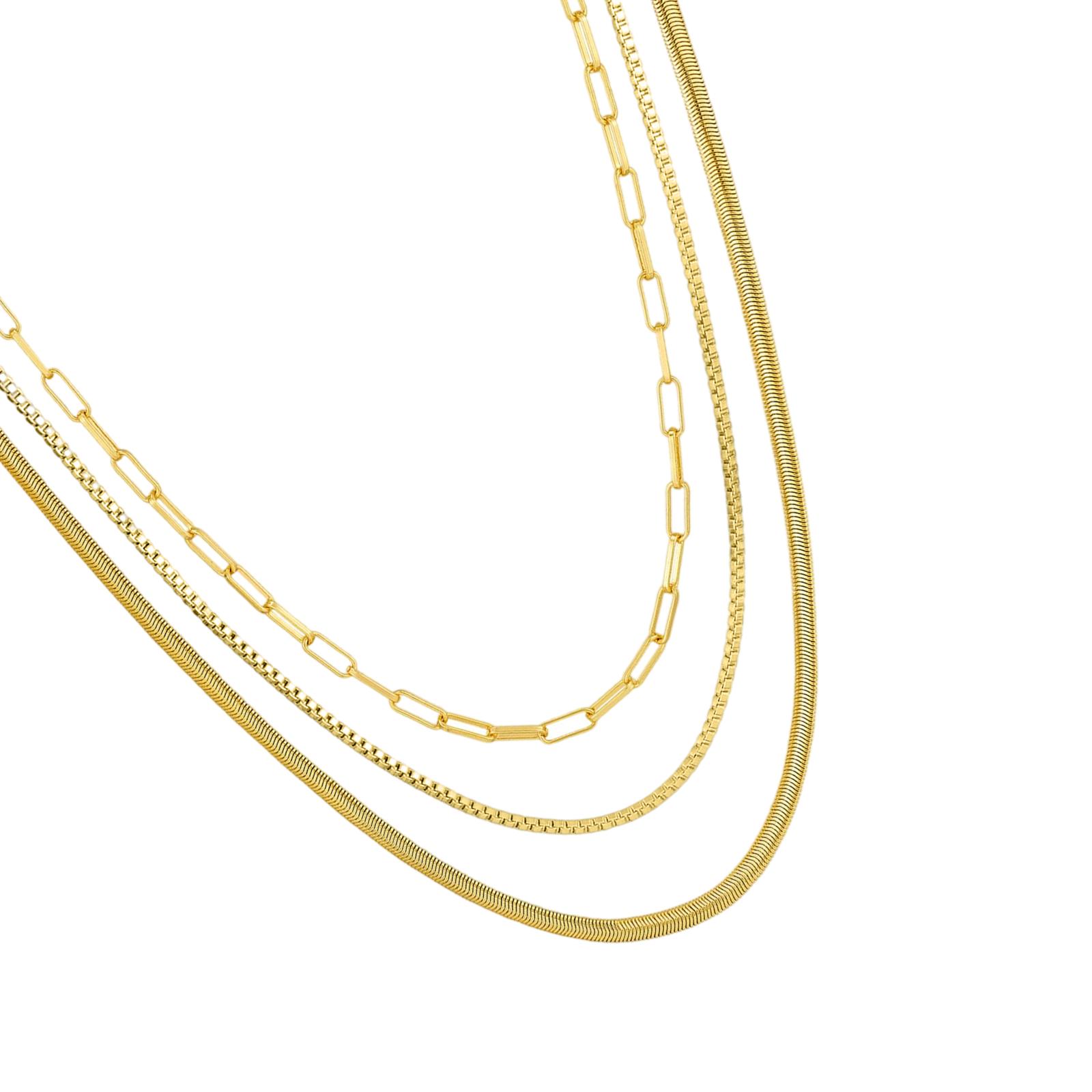 

Elegant Necklace Simple Chain Necklace Charm Necklace Multilayer Necklace Stylish Neck Jewelry Suitable for Women Man золотой