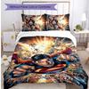 Superman Pattern Printed 3PCS Bedding Set, Soft Skin-Friendly Washable Duvet Cover & Pillowcases Set