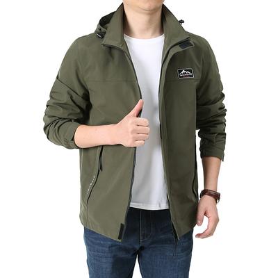 New Jacket Men's Jacket Spring and Autumn Middle-aged and Young People Casual Medium and Long Loose Large Size Outdoor Jacket
