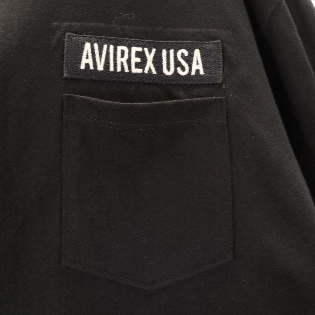 AVIREX Long Sleeve T-shirt XL Black Ron T Men's Used
