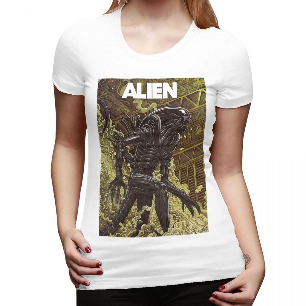Movie Alien TShirt for Women Round Neck Streetwear T Shirts Womens Short Sleeve Summer Clothes Tops