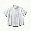 Veste chemise d'été à manches courtes Vêtement de travail Chemise à manches courtes pour homme à revers