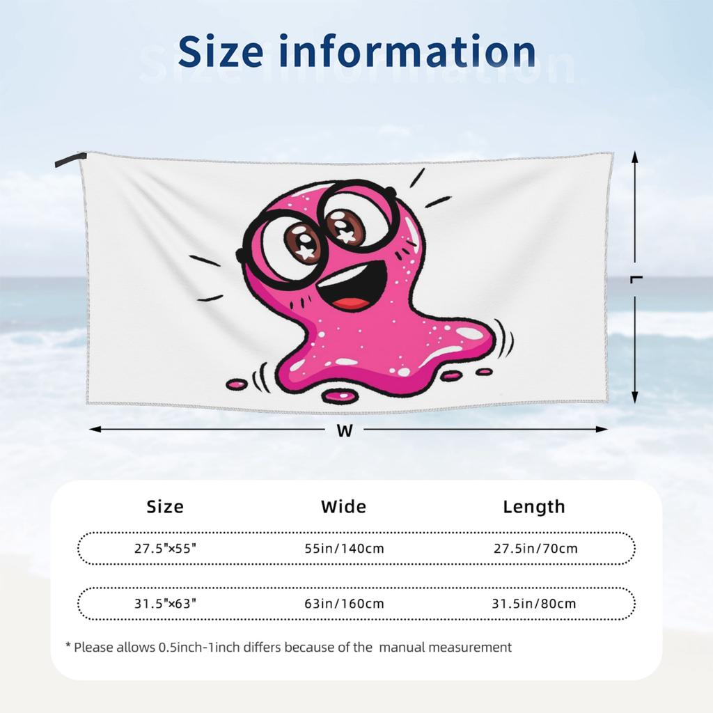 Super Slick Slime Sam Beach Towel Soft Microfiber Quick Dry Absorbent Quick Towels For Bath