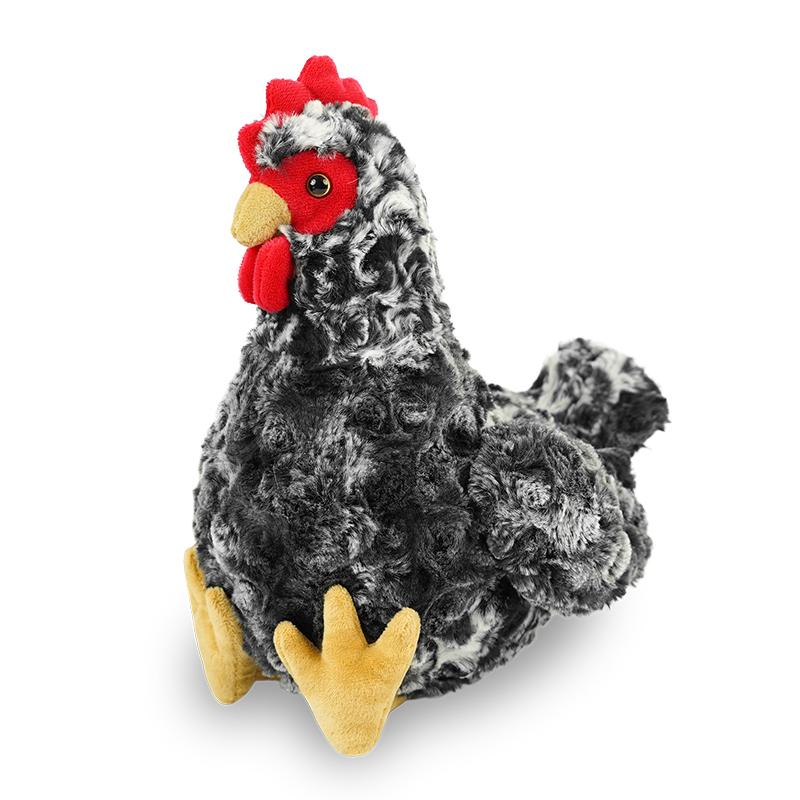 Simulation Hen Cock Plush Chicken Doll Stuffed Colorful Long Fur Stuffed Fatty Farmland Animal Plushie Decoration Men Present