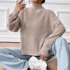 Clipped Cotton Sweater Women's Top Cross-border European and American Women's Clothing Semi-turtleneck Autumn and Winter Bottoming Sweater Pullover 