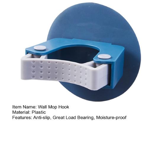 Keep Neat Easy Installation Convenient Great Load Bearing Hole-free Wall Mop Clip Mop Wall Holder