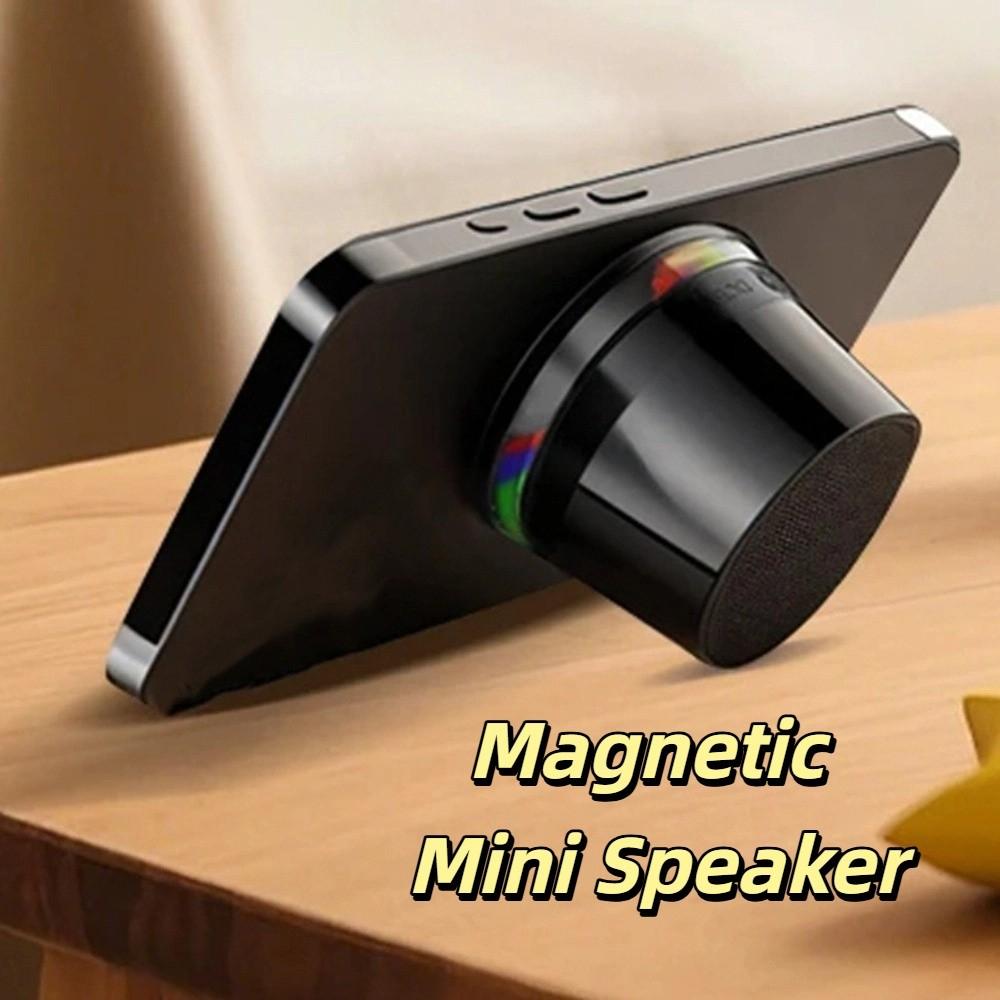 Bluetooth 5.3 Magnetic Mini Speaker Anti Lost Portable Sound Box RGB Light Speaker  Home Party