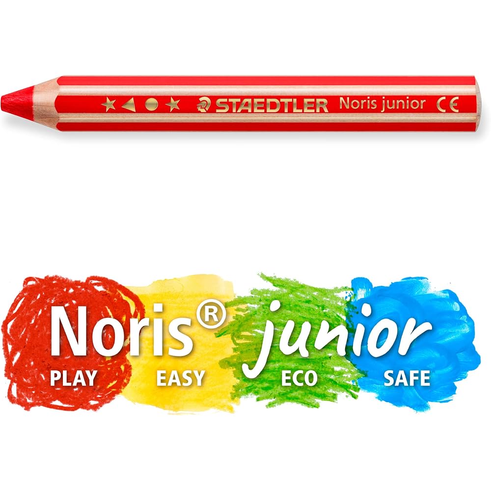 Staedtler Colored Pencils, Blue, 6 Pcs, Norris Junior Watercolor Pencils, Thick Shaft, 140-3*6