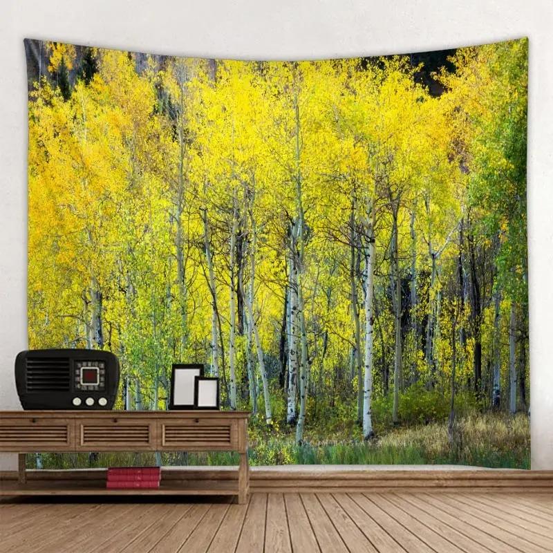 Beautiful Nature Waterfall Forest Printed Tapestry Bohemian Wall Hanging Bedroom Living Room Decoration