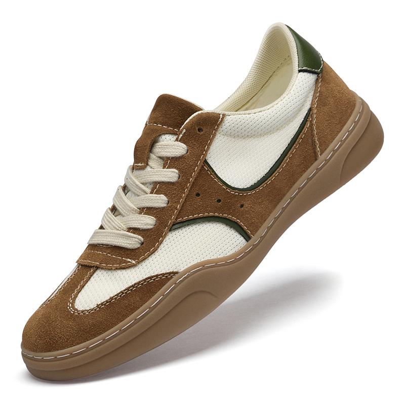 

Fashion Men s Breathable Lace-Up Walking Shoes Lightweight Skate Shoes Men Comfortable Sneakers for Men Non-Slip Athletic Casual Shoes 44 коричневый