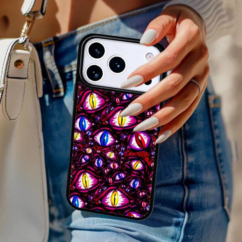 Eyes Pattern Phone Case For iPhone 17 Air 14 15 13 12 Max Cover For Apple 14 15 16 16e 11 Pro Max Plus