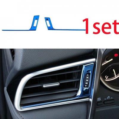 Dashboard L&R Air Outlet Vent Trim Titanium 2pcs Blue For Toyota Camry 2018-