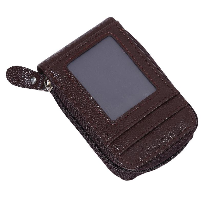 Porta carte multi-slot vintage piccolo portafoglio donna uomo business banca carta di credito borsa porta monete uomo portafoglio in pelle con cerniera