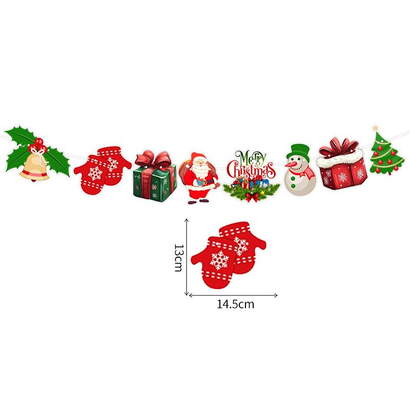 Christmas Hanging Paper Lanterns Cute Cartoon Santa Claus Xmas Tree Paper Lantern Lamps For Christmas Party Decor Photo Props