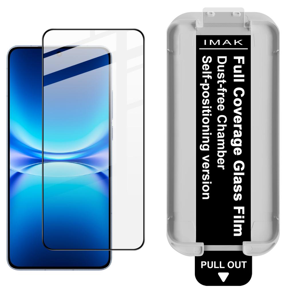 For iQOO 15T 5G Glass IMAK Dust-free Cabin Full-screen Tempered Glass Film Supports Fingerprint Unlock
