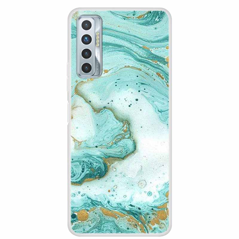 For Tecno Camon 17P Case Luxury Silicone TPU Soft Cover Phone Case For Tecno Camon 17 CG7 CG6 Coque Shockproof Marble Funda Capa
