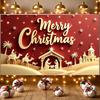 Christmas Backdrop Gold Lettering Xmas Banner Merry Christmas Banner 3D Design Holiday Banner For Christmas Event Holiday