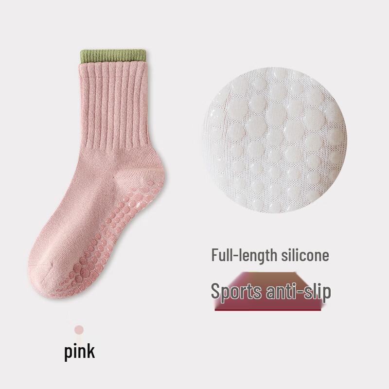 OEING Women s Anti-slip Cotton Yoga Socks One Size