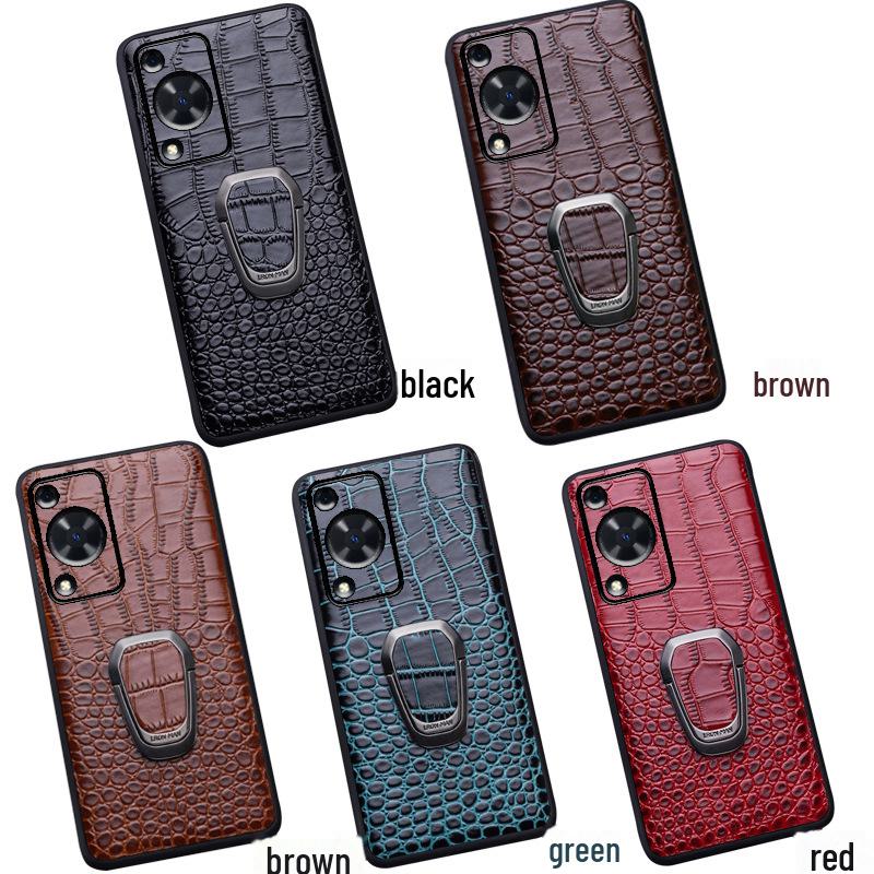 

Чехол из натуральной кожи с крокодиловым узором для Huawei Enjoy 70/70Pro Green