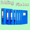 15pcs Blue Large-Capacity File Storage Boxes, Foldable Design, Thickened Document Boxes for Receipts And Office Supplies