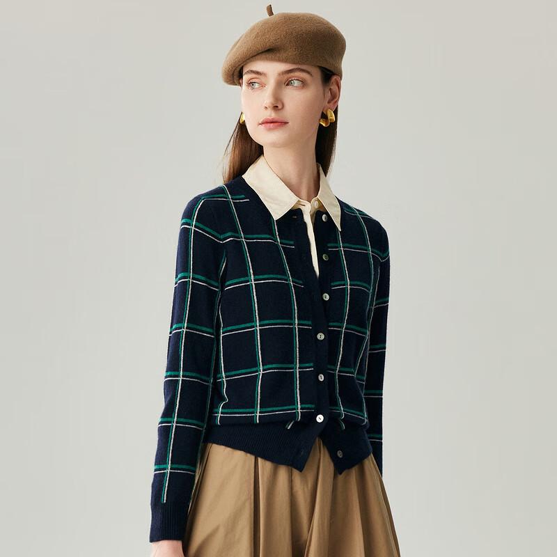 Zhaojun Women's British Style Cashmere Cardigan