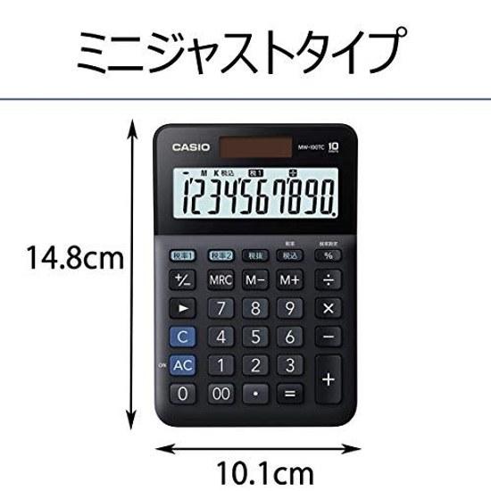 Casio W Tax Rate Calculator 10 Digits Calculation Black Mini Just Type MW-100TC-BK-N