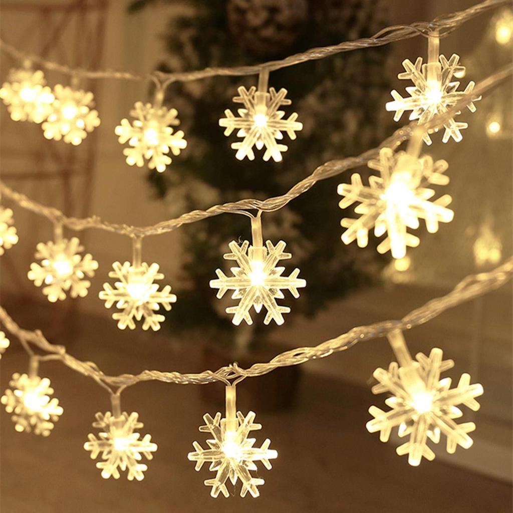 20ft 4040 LED lights,Indoor LED Star Snowflake Christmas Lights Fairy String EID Decorations for Home Holiday Lighting Ornaments