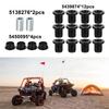 18pcs Black/Silvery Front & Rear Control Arms Bushing Kit for Polaris RZR / GENERAL Series 5439874,5450095,5138276
