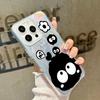 Hot-selling Cartoon Black Briquettes UV Painting Apple 11promax Mobile Phone Case iPhone11 Anti-drop Protective Case