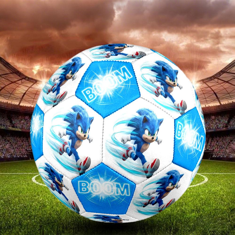 1pc Sonic the Hedgehog Soccer Ball Size 5 Indoor Soccer Ball Fashion Colorful Backyard Game - Great For Sports Fans Gift HE53