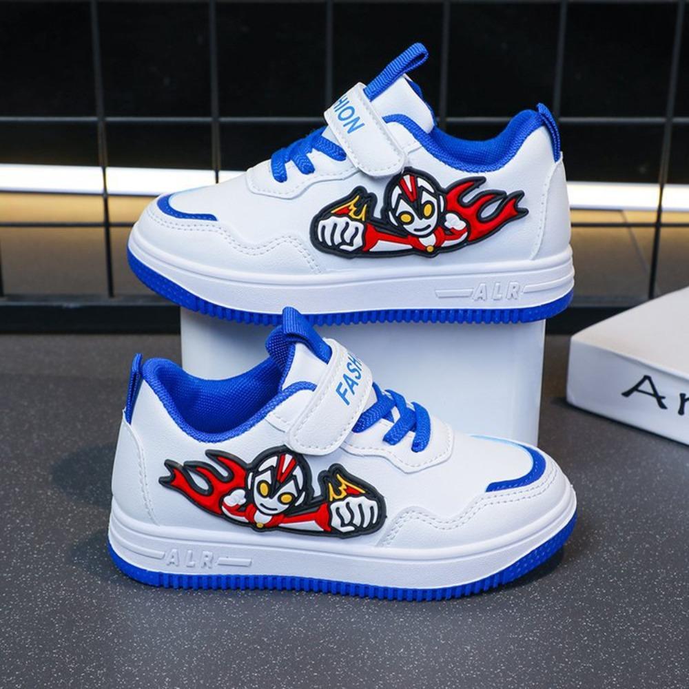 

Boys Cartoon Preppy Non Slip Sneakers Lightweight Breathable Running Shoes Kids Casual Skate Shoes Size 31 синій