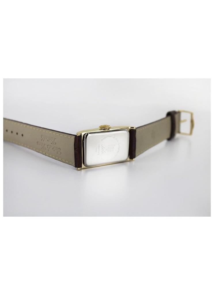 LIP T18 Churchill Gold Krokodilleder Uhr 671006 Unisex Braunes Leder