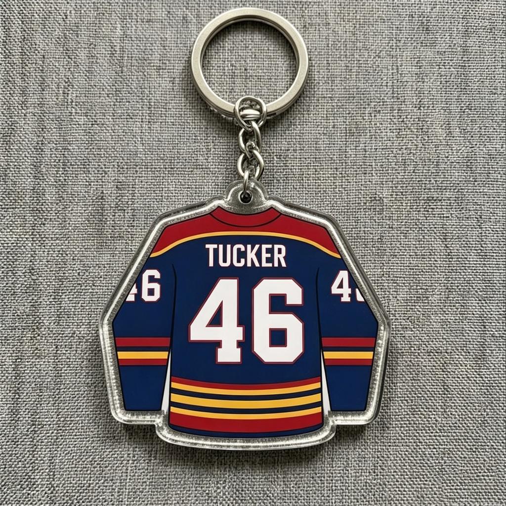 Metal Jersey Keychain with Number and Name Design Durable Chain and Ring for Keys Bag Accessories Collectible Souvenir