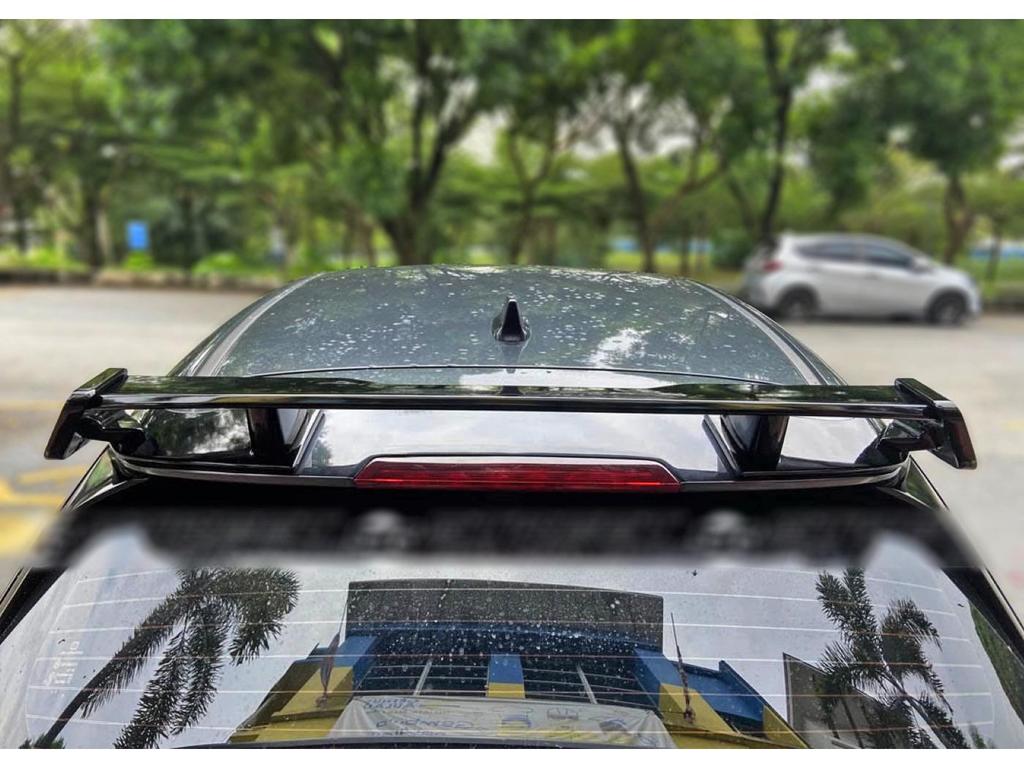 9-piece Rear Spoiler, Roof Spoiler, and Diffuser Kit for 2020 Honda City RS Hatchback.