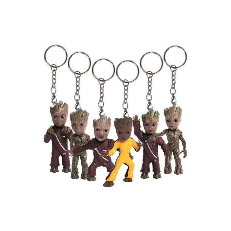 Guardians Of The Galaxy Baby Groot Hand Pvc Key Chain Figurine With Retail Box