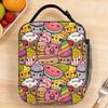 Süßer Kawaii Fast-Food-Mahlzeit-Druck Lunchtasche Outdoor-Picknick Tragbar Isoliert Tasche Lebensmittelbeutel Für Unisex Oxford-Druck Kühlertasche