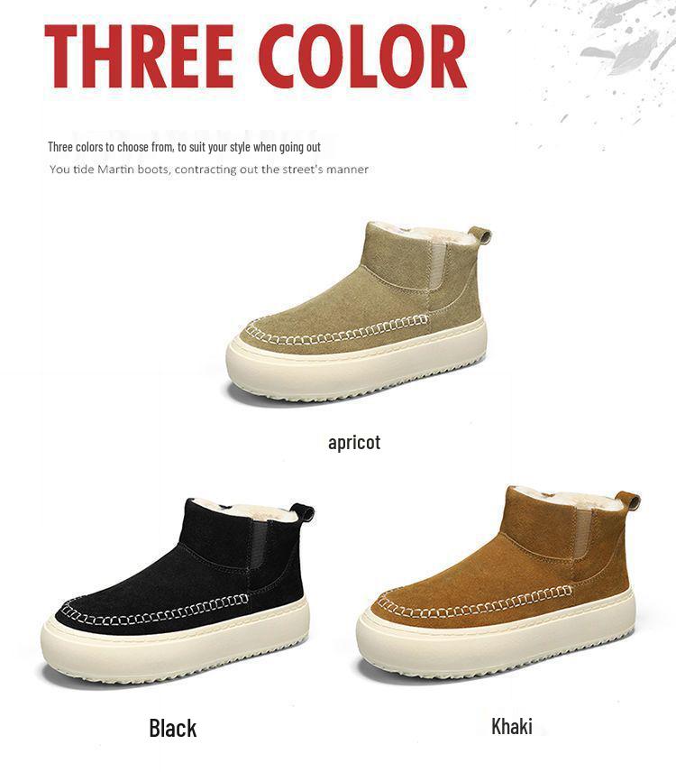 Severovýchodní pánské zimní plyšové sněhule: Silná podrážka, Teplé, Protiskluzové, Odolné proti chladu