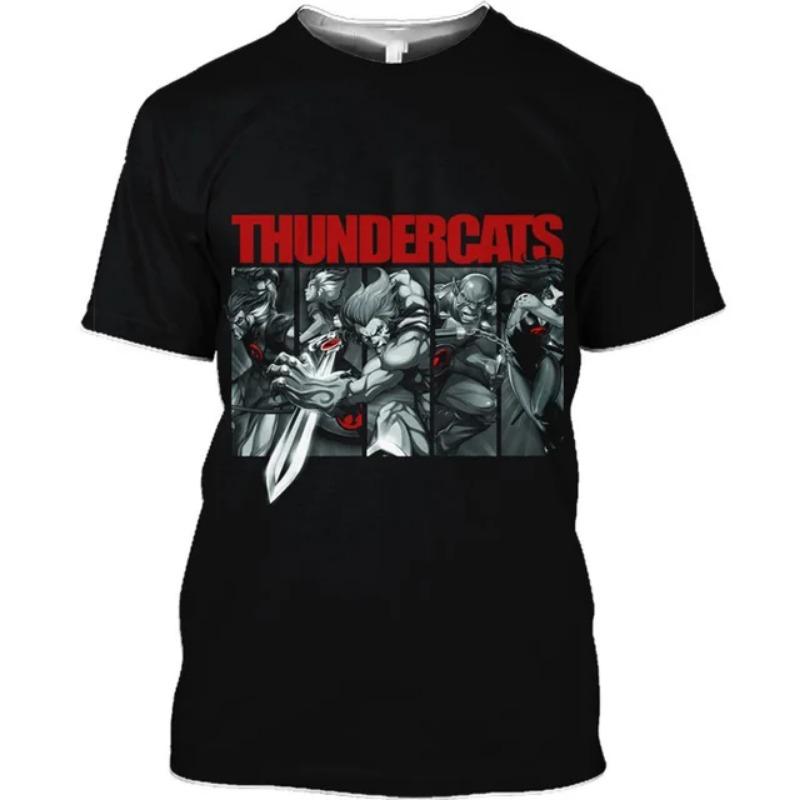 2025 Summer Anime T Shirt Thundercats 3D Print Men Women Fashion Oversized Children Boy Kawaii Tees Tops Girl Mens Clothing