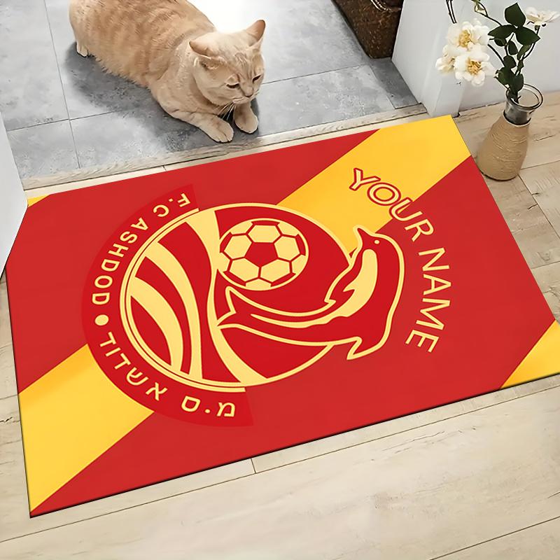 Custom Name AFC Bournemouth Crest Carpet Rug Customizable Soft Washable Anti-Slip Home Living Room Sofa Mats Personalized Rug. 0909223