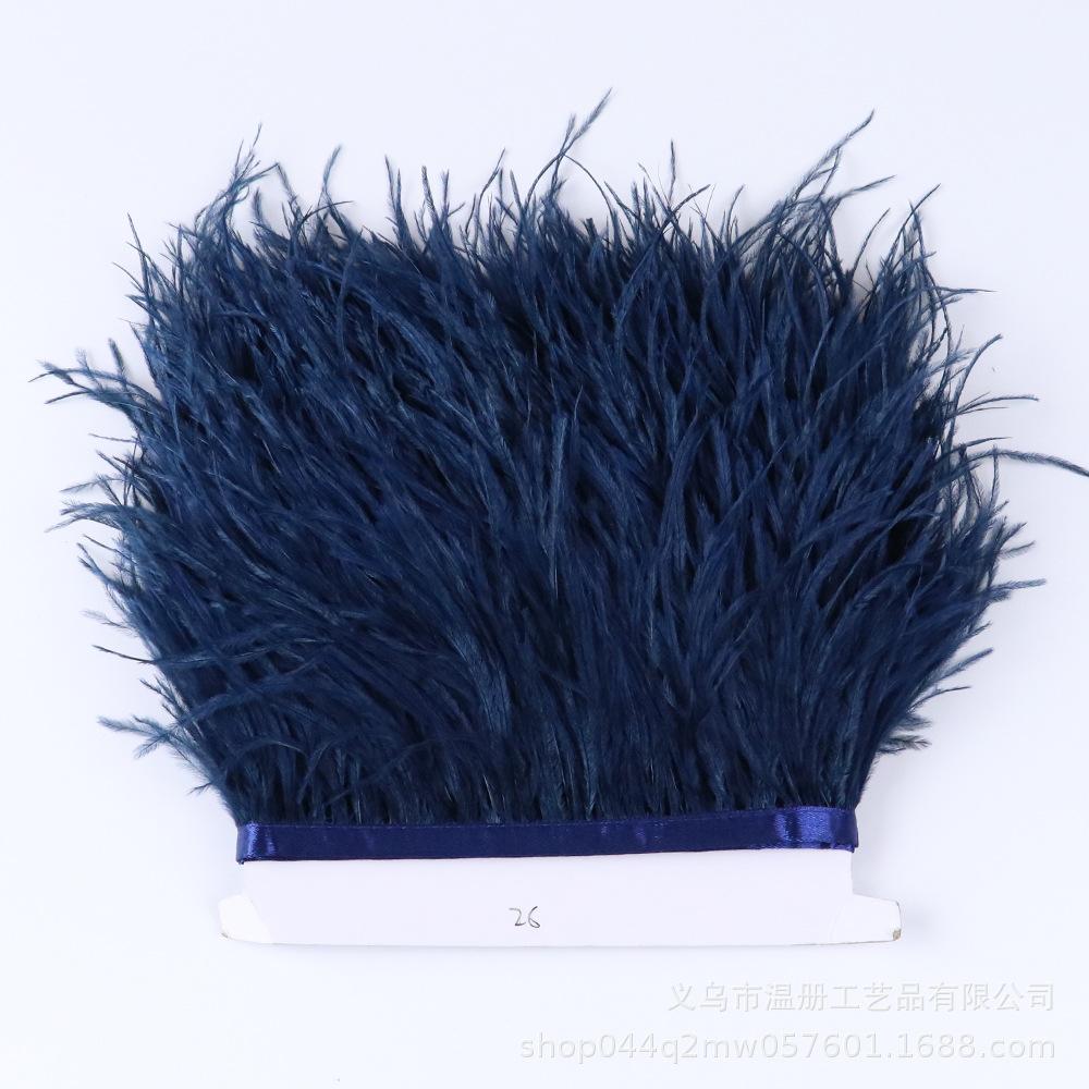 8-10Cm Ostrich Trim Khaki Feather Ribbon Fringe For Sewing High Quality Plumas Crafts Costumes Party Decoration