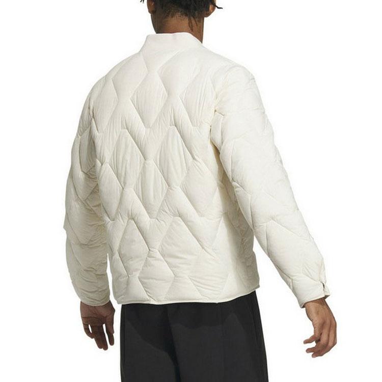adidas Giacca Piumino Imbottita Sportiva Calda da Esterno Tinta Unita con Logo Casual Allenamento Sportivo Unisex Capispalla Bianco IW0778