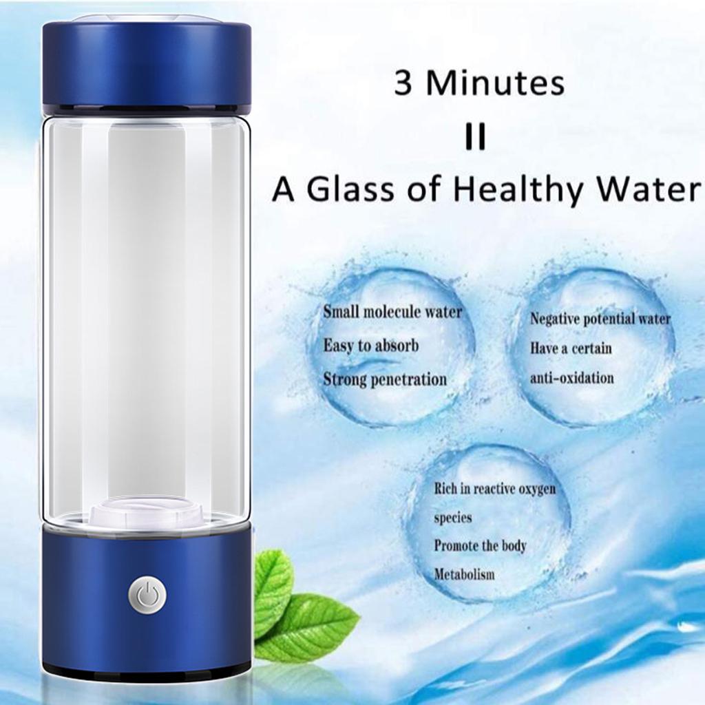 Hydrogen Water Bottle Machine Generator Portable Electric Water Cup Glass Quality Filter Healthcare Acessories 10800ppb USB