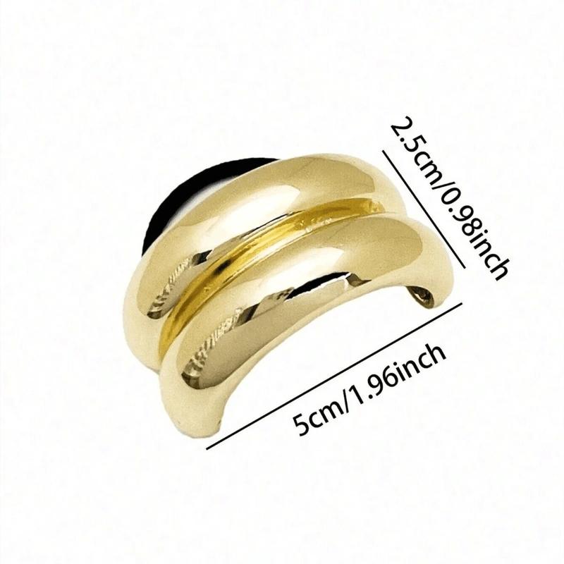 3 Stück Gold Metall Haargummis, Elegant, Vielseitig, Dehnbar Zopfgummi Haaraccessoires für Damen