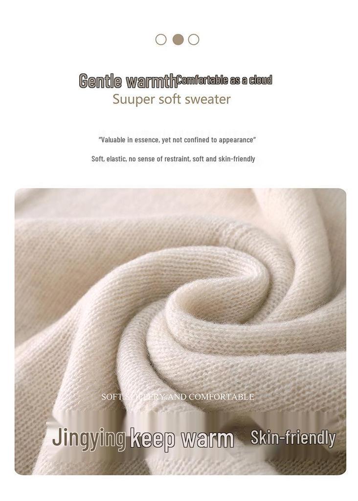 Women's Early Autumn 100% Wool Tassel Lapel Sweater - Stylish Loose Knitwear with Drop Shoulders