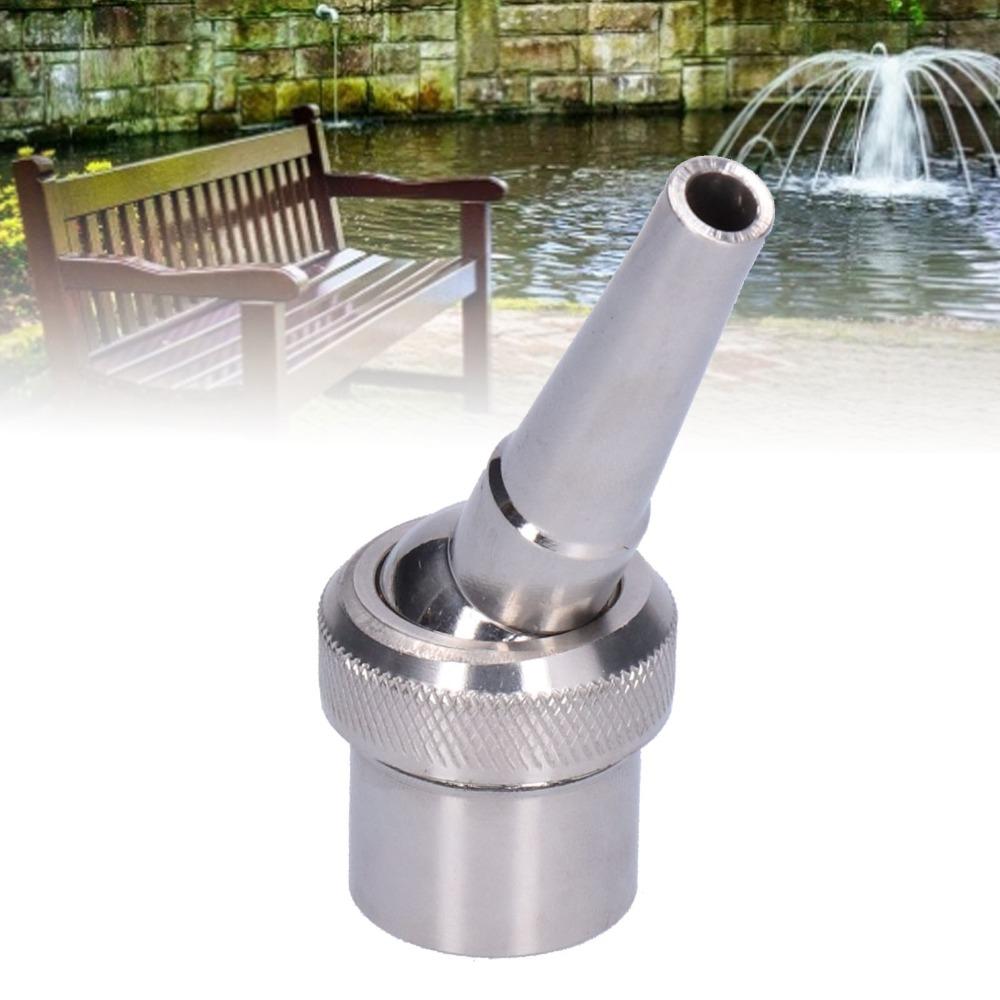 Stainless Steel Fountain Nozzle Silver Easy Installation Fountain Spray Head Adjustable G3/4 Female Thread