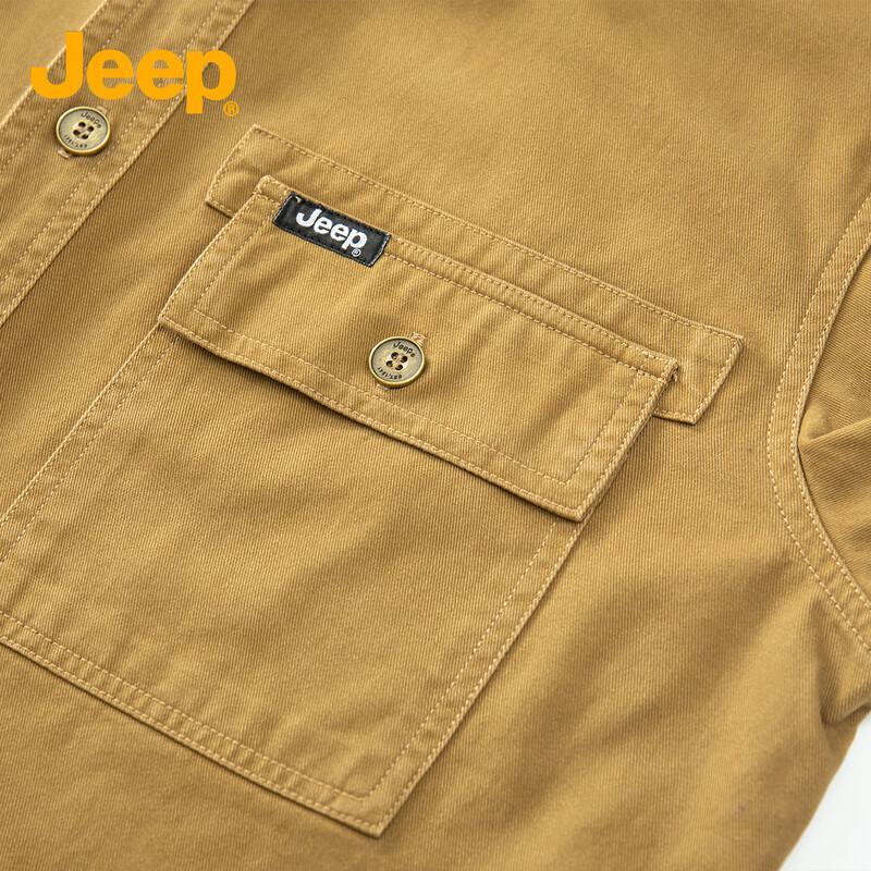 JEEP Men's Casual Loose Fit Long Sleeve Shirt