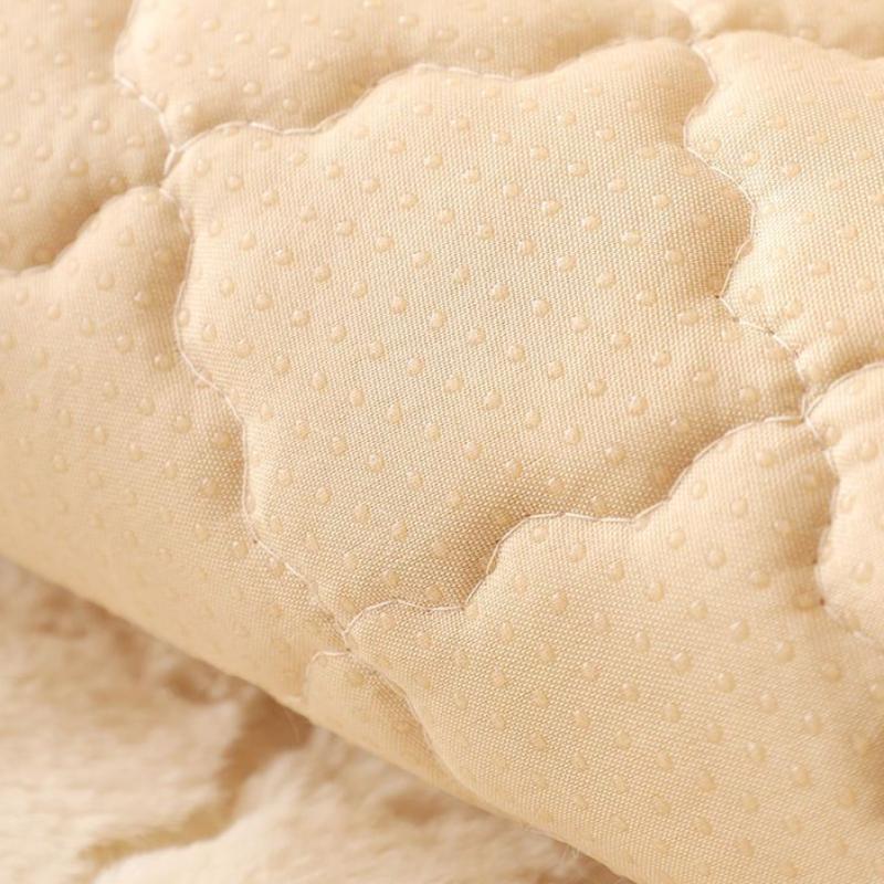 Tapis de canapé en peluche à grille, épais, antidérapant, Anti-poussière, coussin de siège de couleur unie, paquet complet, couverture universelle, serviette en tissu, nouvelle collection hiver