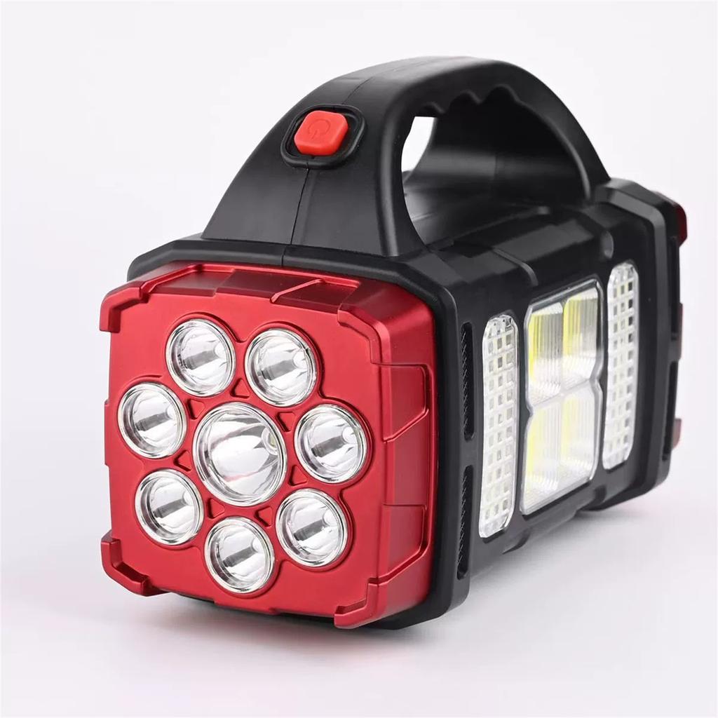 Outdoor Solar Portable Lamp –  Light Source Floodlight & Side Light, Strong Flashlight for Camping & Hiking
