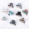 Acrylic Floral Sweet Small Hair Claw Clips Women Girls Plastic Print Crab Barrettes Clips Hair Clamps Hairpins Hair Accessories